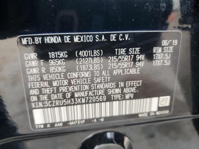 3CZRU5H33KM720569 | 2019 HONDA HR-V LX