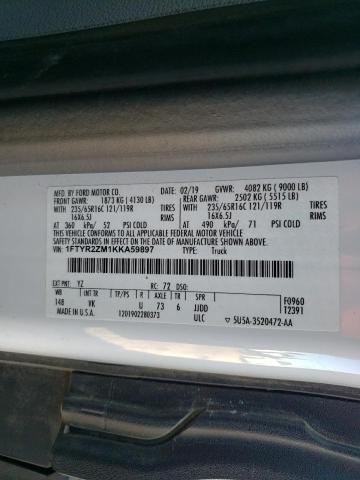 2019 FORD TRANSIT T- - 1FTYR2ZM1KKA59897
