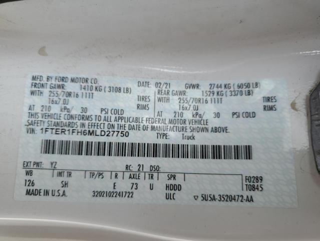 2021 FORD RANGER XL - 1FTER1FH6MLD27750