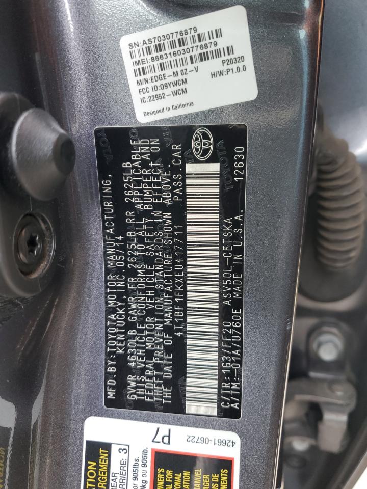 4T1BF1FKXEU417711 2014 Toyota Camry L