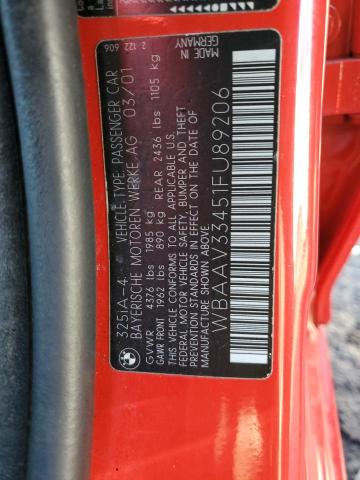 Image 12 of 2001 BMW 3er salvage vehicle - Lot #80201103 at Copart