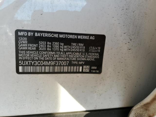 5UXTY3C04M9F37007 2021 BMW X3, photo no. 12