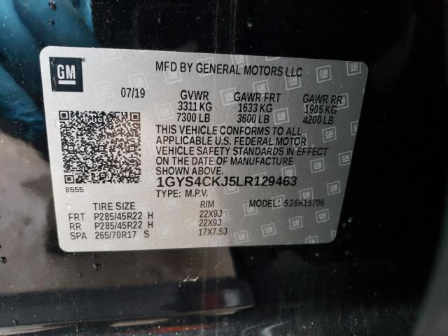 1GYS4CKJ5LR129463 | 2020 CADILLAC ESCALADE P