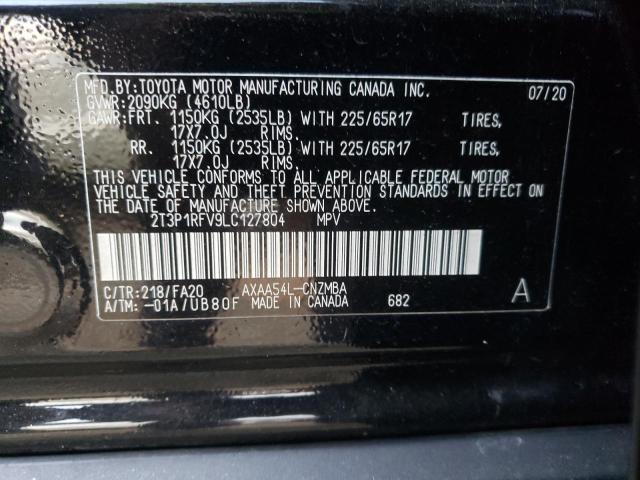 2T3P1RFV9LC127804 | 2020 TOYOTA RAV4 XLE