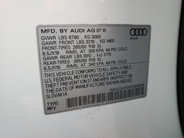 WA1LGAFEXFD004876 | 2015 AUDI Q7 PREMIUM