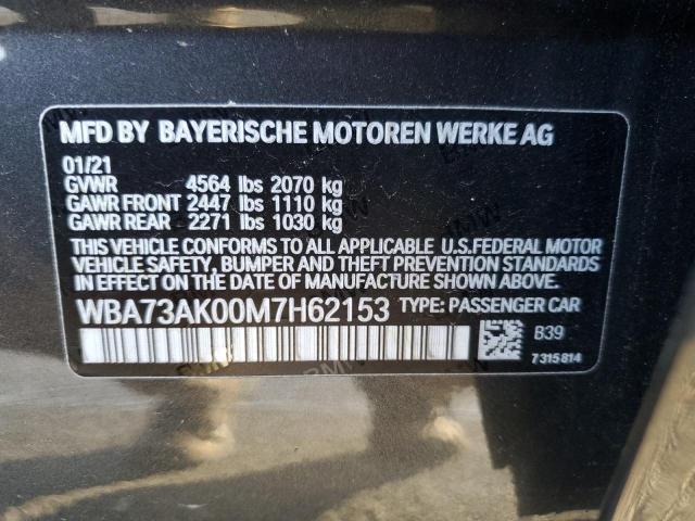 VIN WBA73AK00M7H62153 2021 BMW 2 Series, 228XI no.12