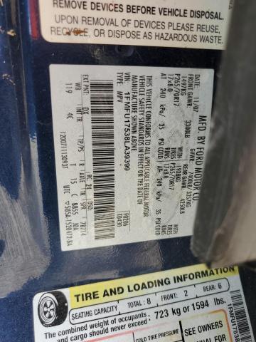 2008 Ford Expedition Eddie Bauer VIN: 1FMFU17538LA39399 Lot: 79901803