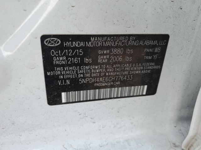 5NPDH4AE6GH776433 | 2016 HYUNDAI ELANTRA SE