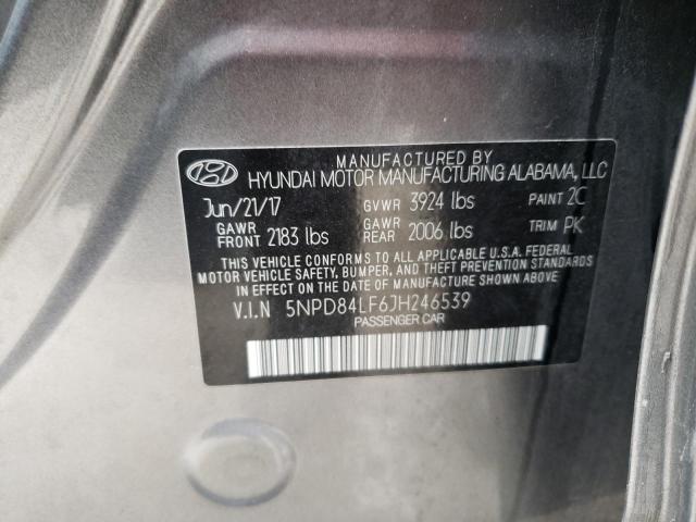 5NPD84LF6JH246539 | 2018 HYUNDAI ELANTRA SE