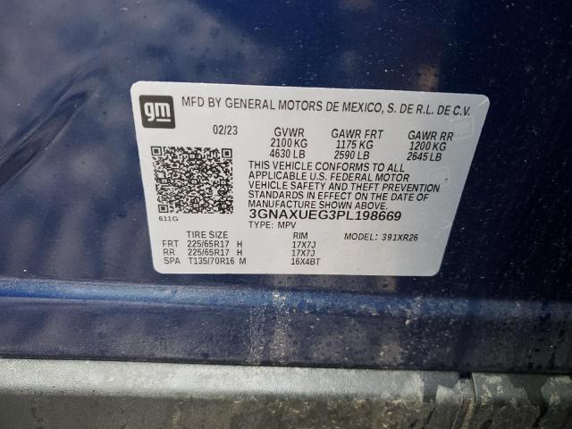 3GNAXUEG3PL198669 | 2023 CHEVROLET EQUINOX LT