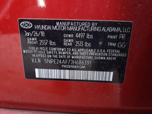 5NPE24AF7JH686391 | 2018 HYUNDAI SONATA SE