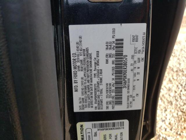 3FA6P0K90ER380570 | 2014 FORD FUSION TIT