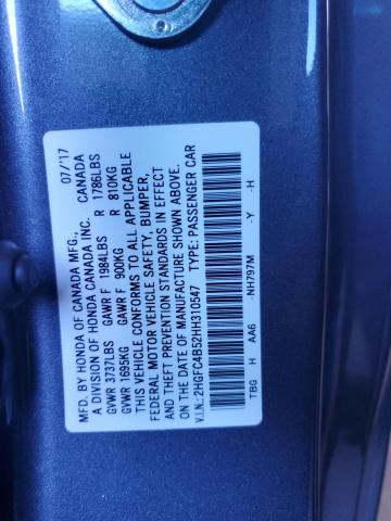 2HGFC4B52HH310547 | 2017 HONDA CIVIC LX