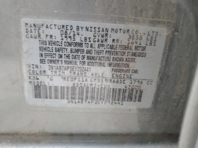 3N1AB7AP3EY292441 | 2014 NISSAN SENTRA S