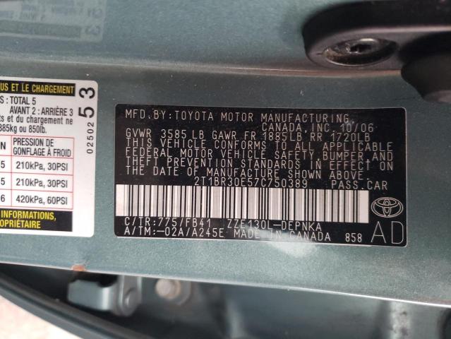 2T1BR30E57C750389 | 2007 Toyota corolla ce