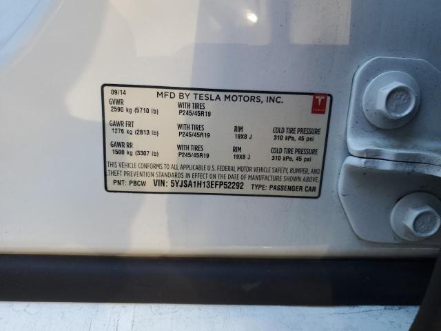 5YJSA1H13EFP52292 | 2014 TESLA MODEL S