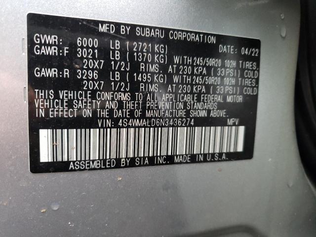 4S4WMALD6N3436274 | 2022 SUBARU ASCENT LIM