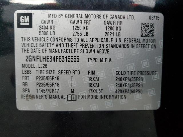 2GNFLHE34F6315555 | 2015 CHEVROLET EQUINOX LT