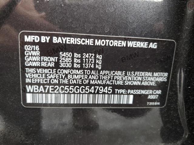 VIN WBA7E2C55GG547945 2016 BMW 7 Series, 740 I no.12