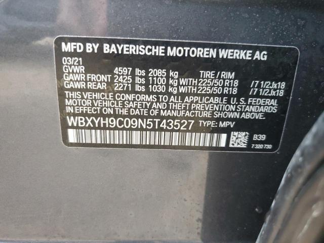 VIN WBXYH9C09N5T43527 2022 BMW X2, Sdrive28I no.13