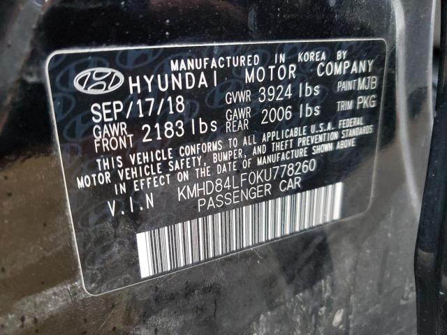 2019 HYUNDAI ELANTRA SE - KMHD84LF0KU778260