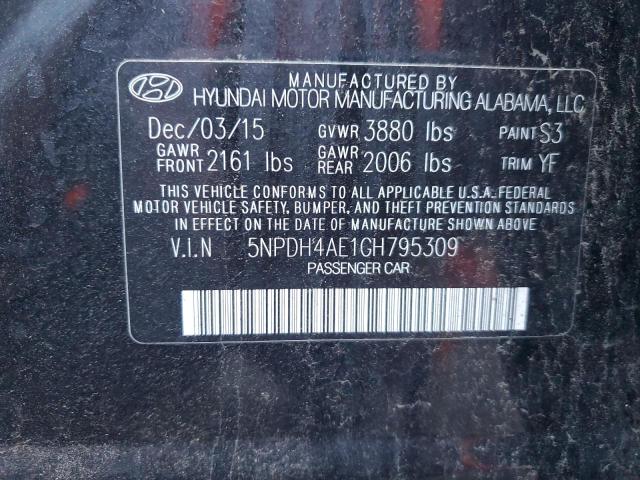 VIN 5NPDH4AE1GH795309 2016 HYUNDAI ELANTRA no.12