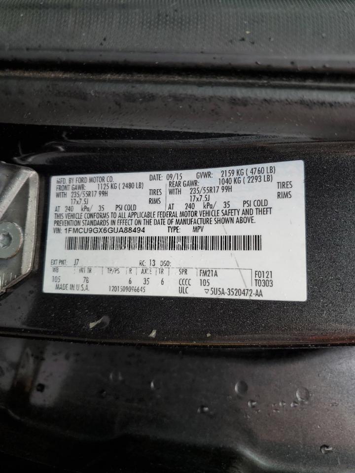 1FMCU9GX6GUA88494 2016 Ford Escape Se