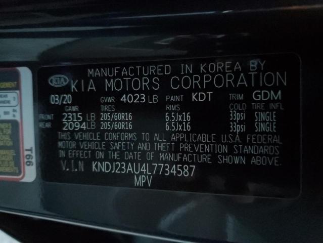 KNDJ23AU4L7734587 | 2020 KIA SOUL LX