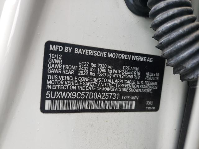 VIN 5UXWX9C57D0A25731 2013 BMW X3, Xdrive28I no.12