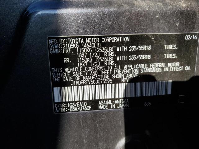 JTMDFREV5GJ075595 | 2016 TOYOTA RAV4 LIMIT