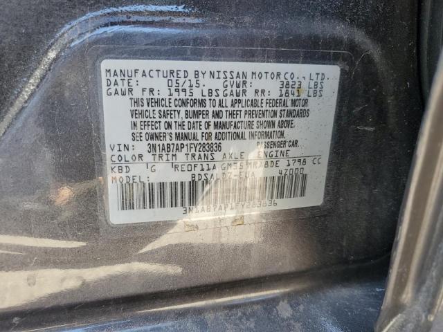 3N1AB7AP1FY283836 | 2015 NISSAN SENTRA S