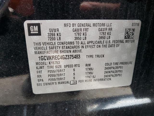 1GCVKREC4GZ375483 | 2016 CHEVROLET SILV1500 2