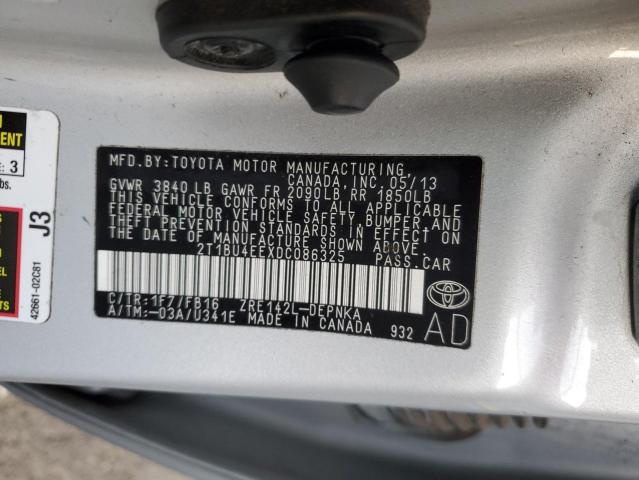 2T1BU4EEXDC086325 2013 Toyota Corolla Base