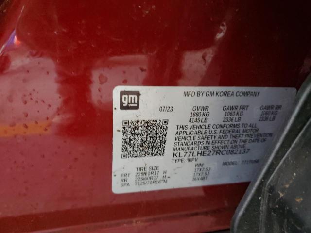 2024 CHEVROLET TRAX 1LT KL77LHE27RC082137