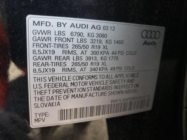 WA1LGAFE9DD013176 | 2013 Audi q7 premium plus