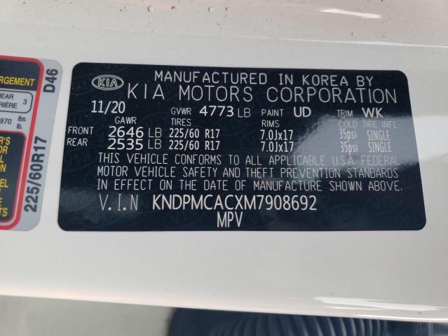 KNDPMCACXM7908692 | 2021 KIA SPORTAGE L