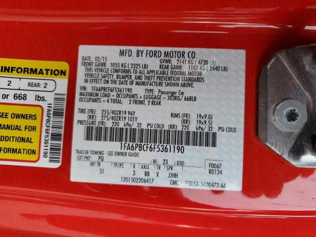 1FA6P8CF6F5361190 2015 FORD MUSTANG - Image 13