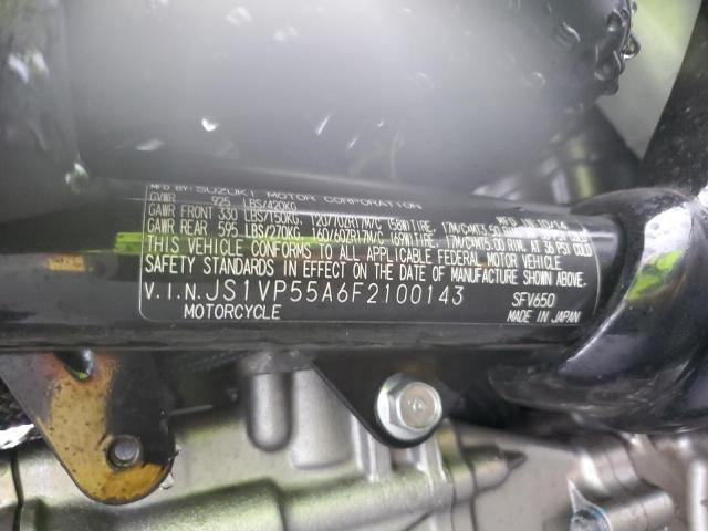2015 SUZUKI SFV650 JS1VP55A6F2100143
