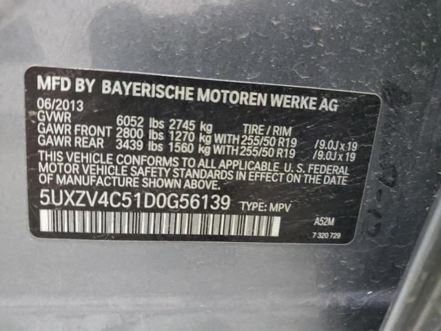 VIN 5UXZV4C51D0G56139 2013 BMW X5, Xdrive35I no.13