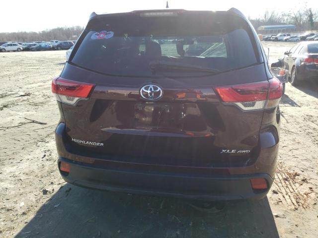 VIN 5TDJZRFH3KS702230 2019 Toyota Highlander, SE no.6