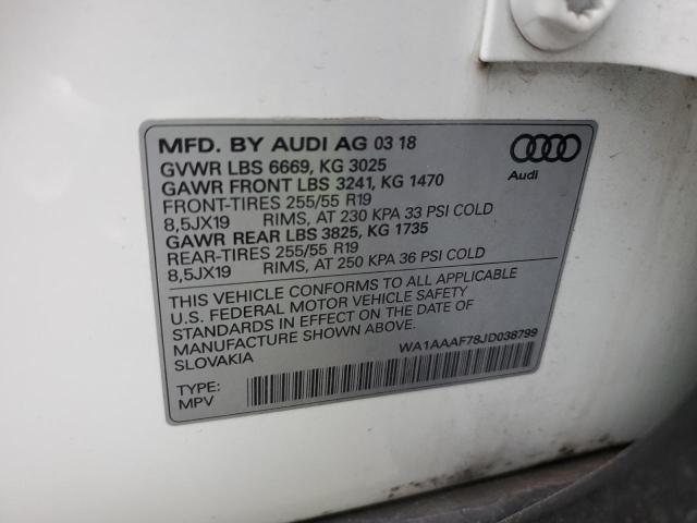 VIN WA1AAAF78JD038799 2018 Audi Q7, Premium no.14