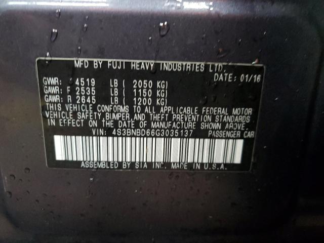 2016 SUBARU LEGACY 2.5 - 4S3BNBD66G3035137