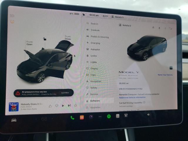 5YJYGDEE5MF071762 | 2021 TESLA MODEL Y