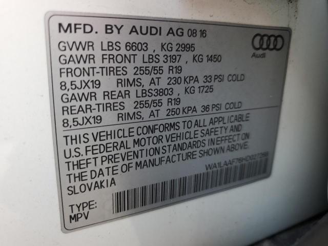 WA1LAAF76HD027268 2017 AUDI Q7, photo no. 13