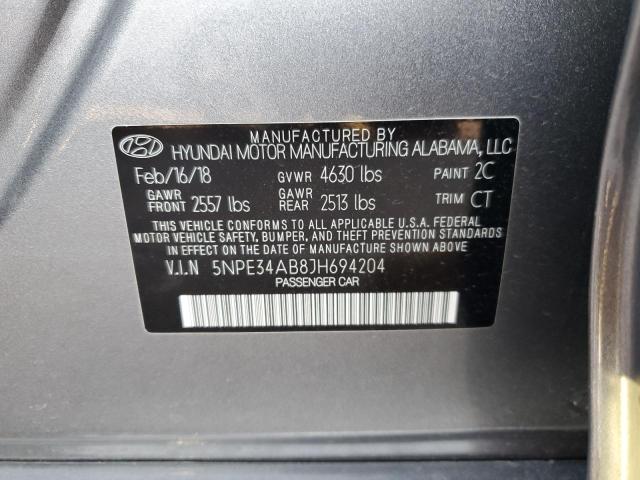 5NPE34AB8JH694204 | 2018 HYUNDAI SONATA SPO