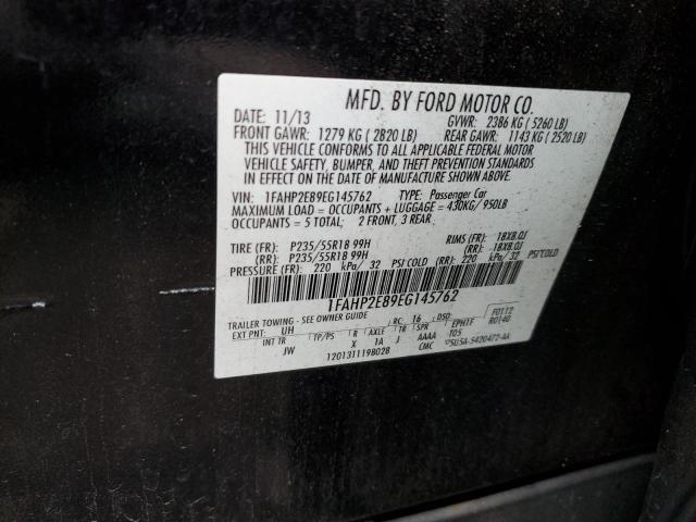 1FAHP2E89EG145762 | 2014 FORD TAURUS SEL