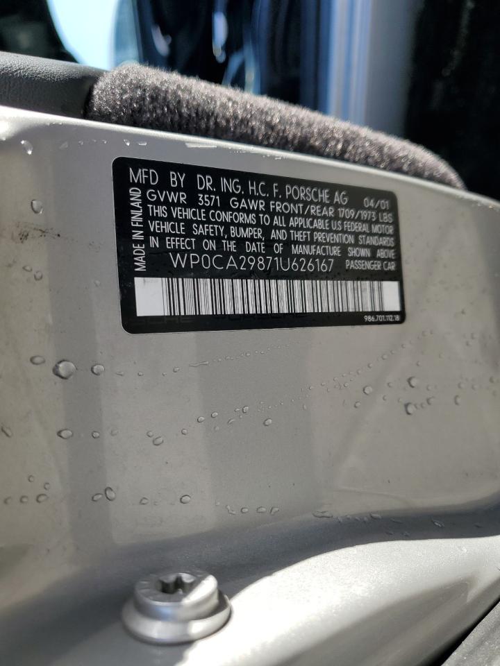 wp0ca29871u626167 WP0CA29871U626167 2001 Porsche Boxster