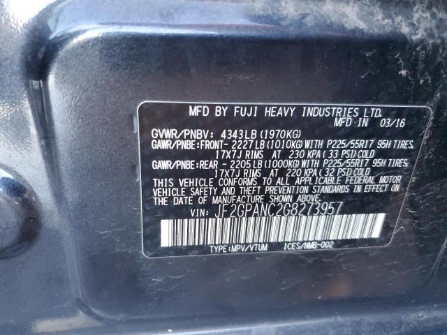 2016 SUBARU CROSSTREK - JF2GPANC2G8273957