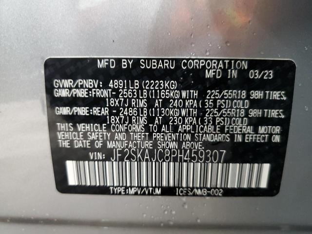 JF2SKAJC8PH459307 | 2023 SUBARU FORESTER S