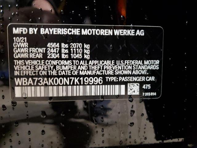 VIN WBA73AK00N7K19996 2022 BMW 2 Series, 228XI no.12